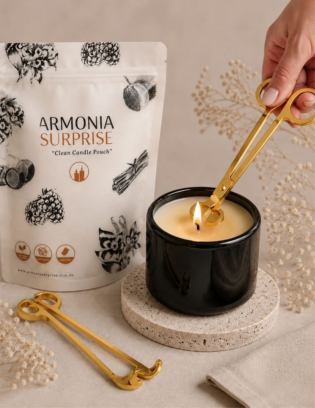 Gold Wick Trimmer | Premium Candle Care Tool