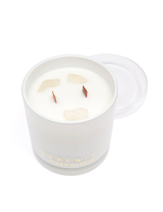 Healing Clear Quartz Crystal 300g Candle