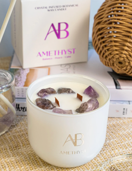 Amethyst Crystal 340g Candle