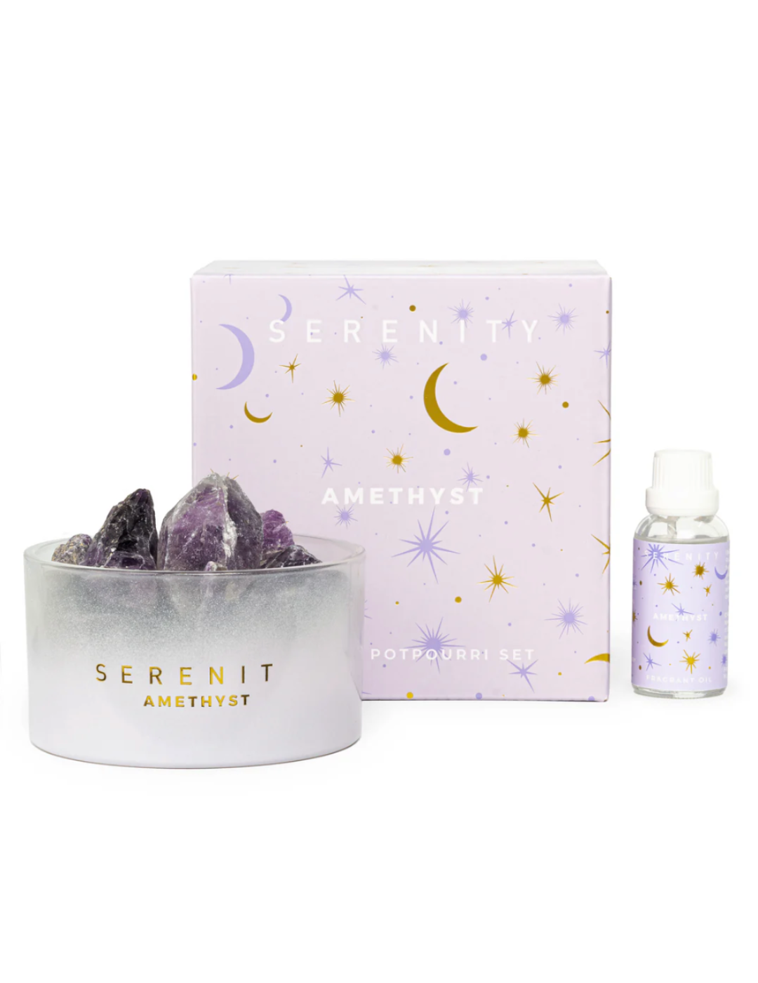De-Stress Amethyst Crystal Potpourri & Oil