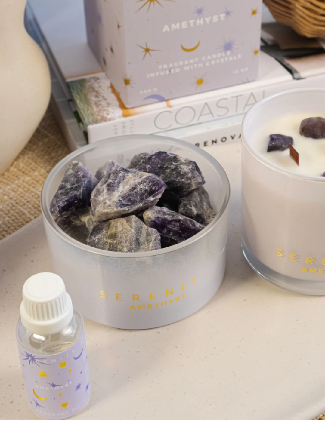 De-Stress Amethyst Crystal Potpourri & Oil