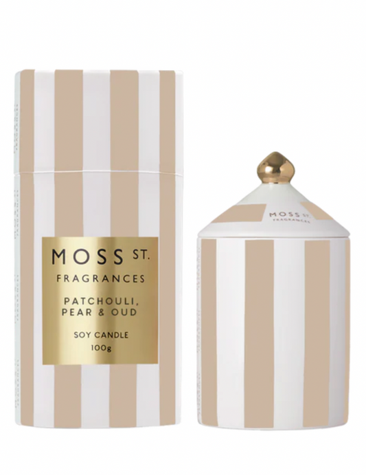 Patchouli, Pear & Oud Ceramic Candle 100g