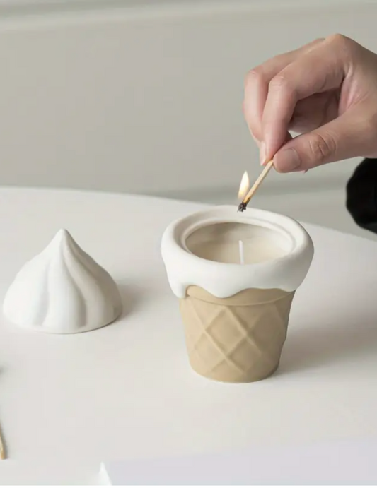 Ice Cream Cone Candle Jar