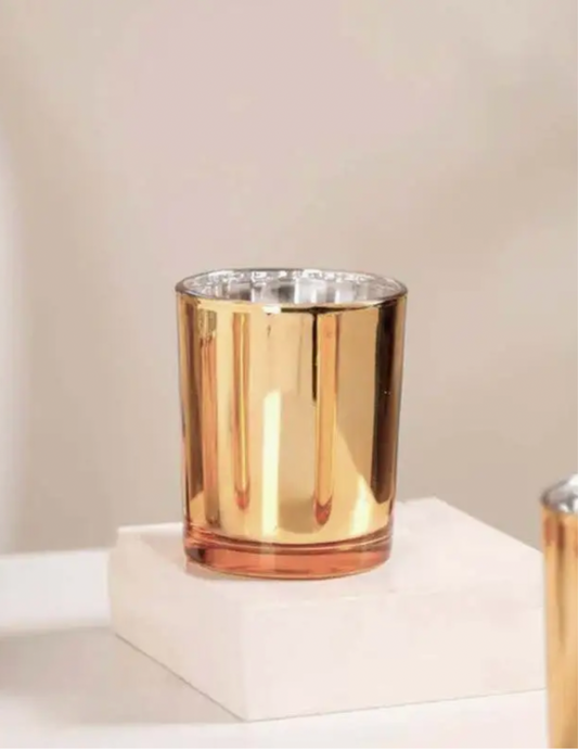 Gold Glass Candle Jar