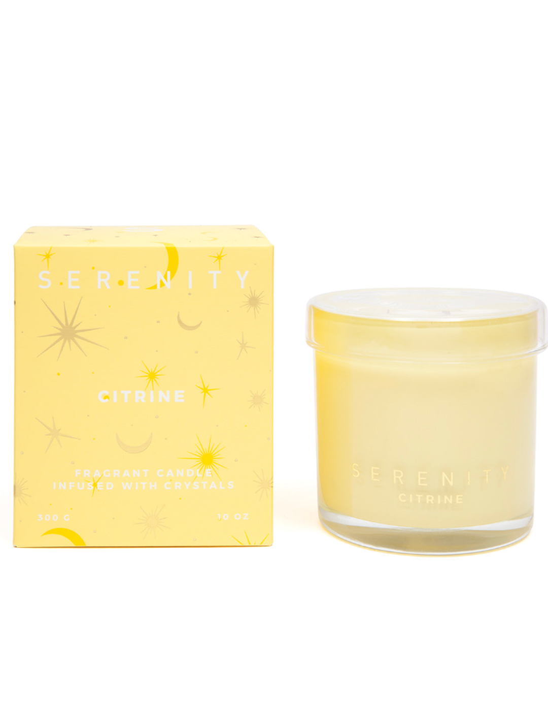 Energise Citrine Crystal 300g Candle