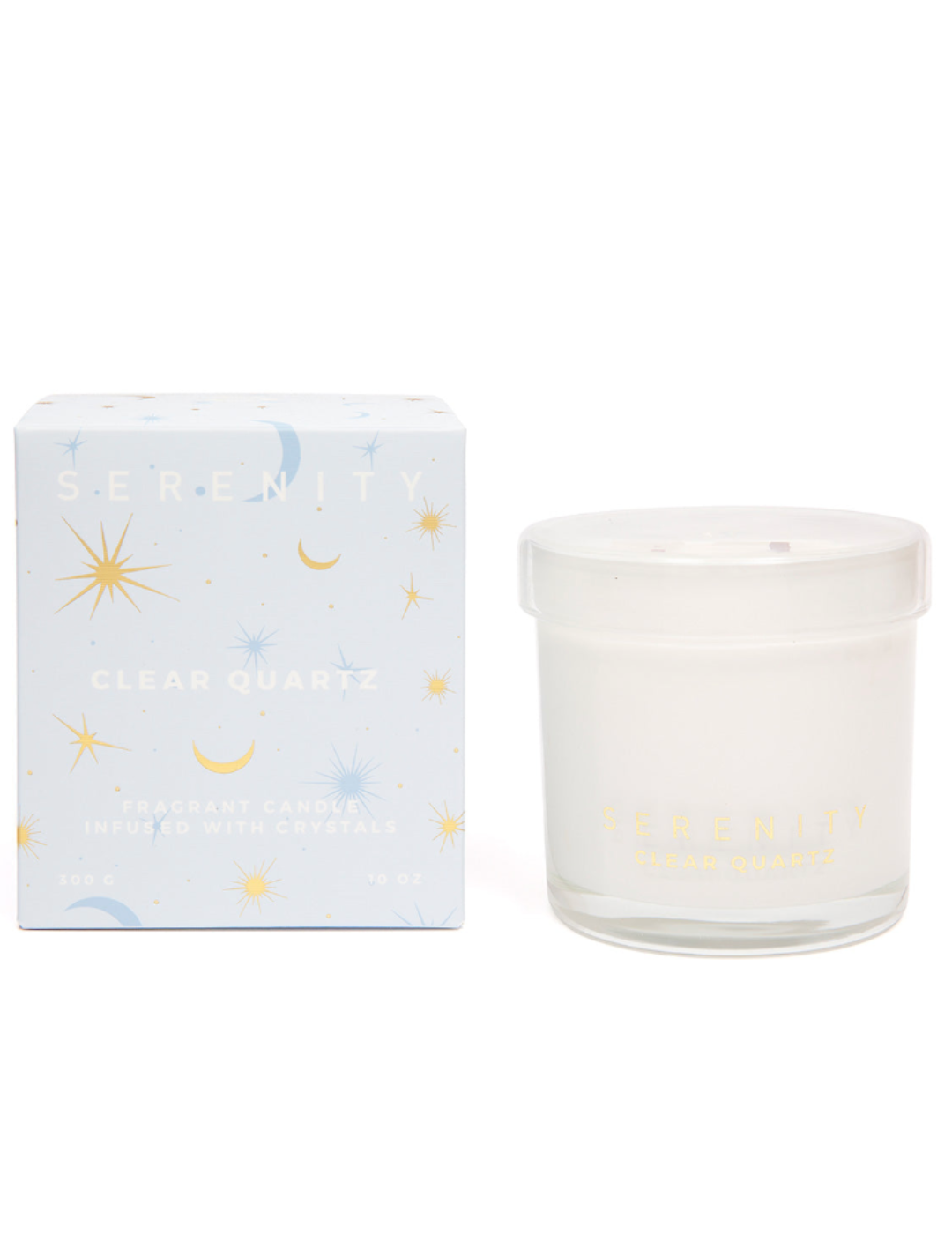 Healing Clear Quartz Crystal 300g Candle